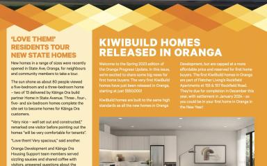 Oranga Spring Progress Update 2023