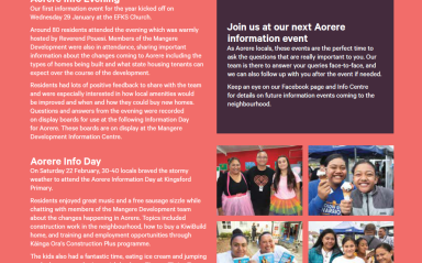 Aorere Development Progress Update - Winter 2020