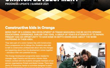 Oranga Development Progress Update Summer 2021
