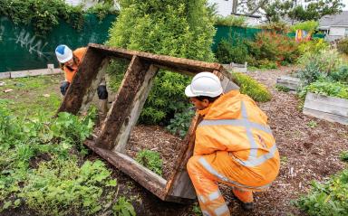 Ōwairaka District School makes good use of community garden beds
