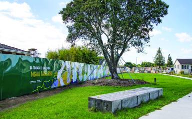 Mural by talented tamariki brightens new space in Aorere