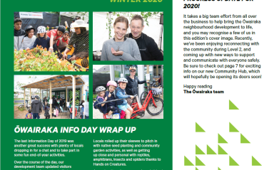 Owairaka Development Progress Update Winter 2020
