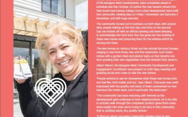 Mangere West Development Progress Update - Spring 2019