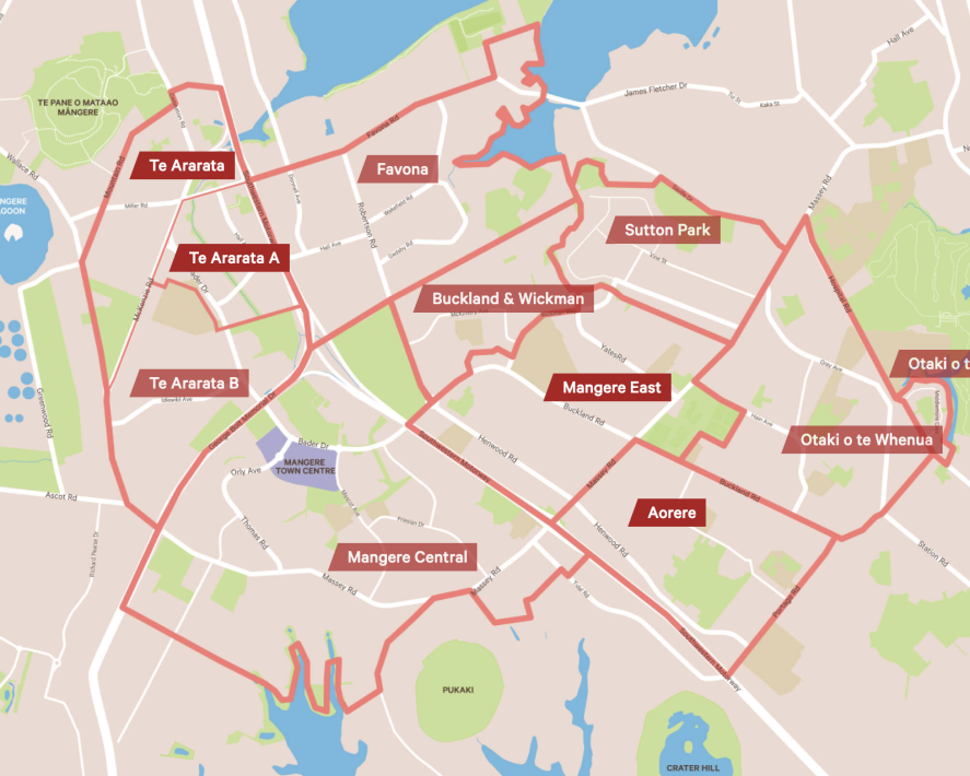 Map of Kāinga Ora developments and neighbourhoods