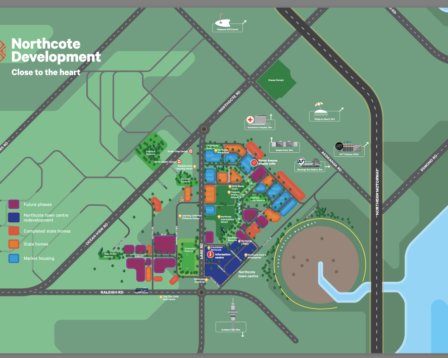 Map of Kāinga Ora developments and neighbourhoods