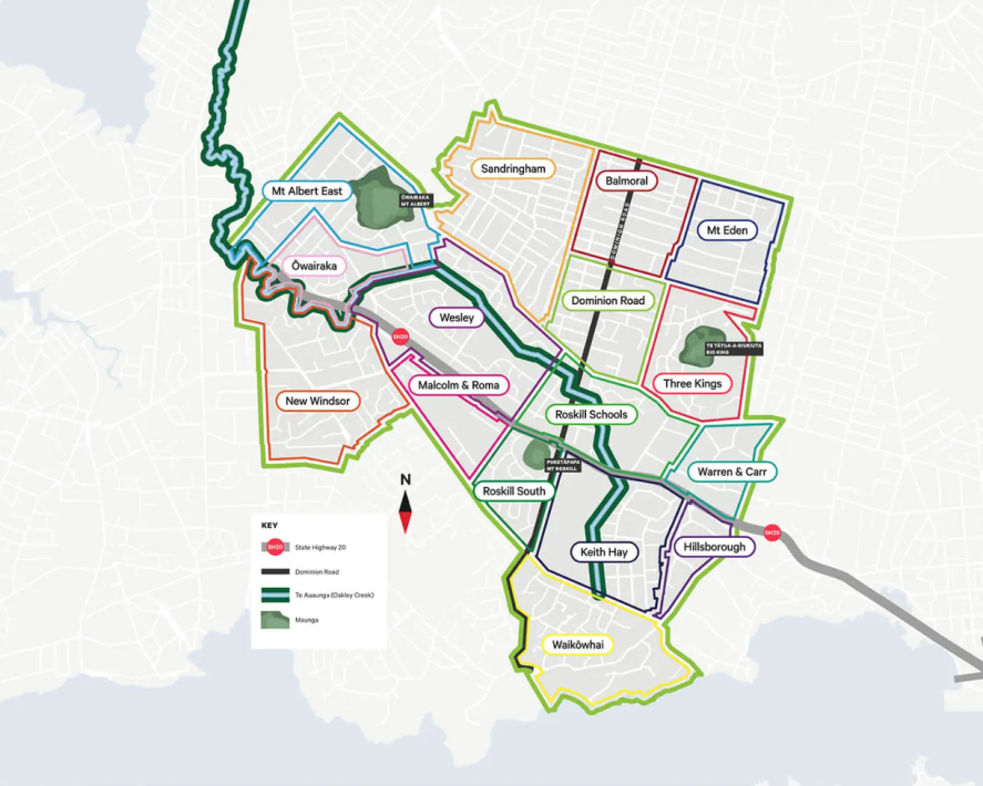 Map of Kāinga Ora developments and neighbourhoods